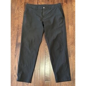 Lululemon Commission Pants Mens Slim Fit Sz 34x28 Warpstreme Black lm5aqys